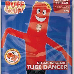 Kids' Red Tube Dancer Inflatable Halloween Costume One Size